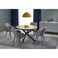Кухонный стол Halmar Acord 120-200/120/75 (натуральный/черный)
