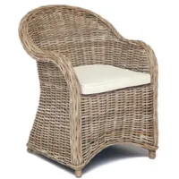 Кресло садовое TetChair Secret De Maison Maison c подушкой (натуральный/серый)