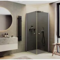 Душевой уголок MaybahGlass MGY-1296-5 (графитовое стекло/хром матовый)