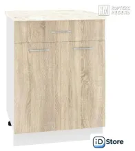 Шкаф напольный Кортекс-мебель Корнелия Лира НШ60р1ш (дуб сонома/королевский опал)