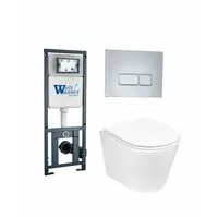 Унитаз подвесной с инсталляцией WeltWasser Marberg 410 Merzbach 043 GL-WT Mar 410 SE MT-BL