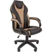 Офисное кресло CHAIRMAN 299 (экопремиум, черный/бежевый)