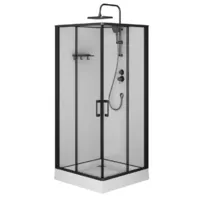 Душевая кабина AM.PM Above 90x90 / W9XC-403-9090BT (черный матовый/прозрачное стекло)