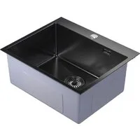 Кухонная мойка Mixline Pro 555134 (черный графит, с сифоном)