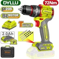 Ударная дрель-шуруповерт Dyllu DTCDP7281 (с 2-мя АКБ, кейс)