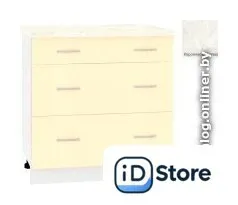 Шкаф напольный Кортекс-мебель Корнелия Лира НШ80р3ш (венге светлый/королевский опал)