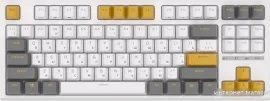 Проводная клавиатура Royal Kludge RK-R87 RGB (белый/желтый, RK Brown)