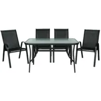 Комплект садовой мебели Garden Story Сан-Ремо / SC-092KD/SC-090 (черный)