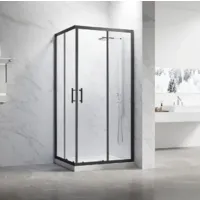 Душевой уголок Veconi 110x80x190 / RV27B-11080-01-C8 (стекло прозрачное/черный)