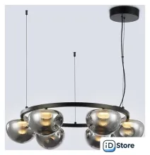 Подвесная люстра Ambrella light LH12003/6 BK/GD/SM (черный/золото/дымчатый)
