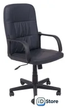 Офисное кресло AksHome Leonidas (пластик/кож.зам, черный)