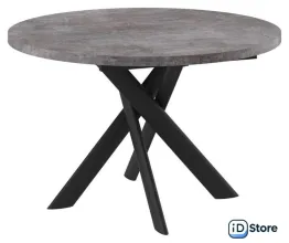 Кухонный стол Мамадома Ronaldo-120 раздвижной 120-160 (дымчатая керамика/черный)