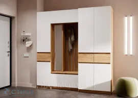 Прихожая Бостон Лайт (Комплект 1) - Дуб Крафт золотой/Белый гладкий (2м.)