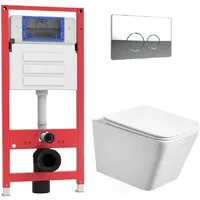 Унитаз подвесной Oliveeka OL-MQ-003 OL-5014 OL-R22-CR (хром)