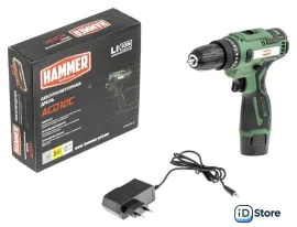 Дрель-шуруповерт Hammer ACD12C (с 1-м АКБ)