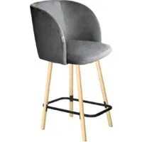 Стул с подлокотниками Sheffilton SHT-ST33/S94-1 (угольно-серый/прозрачный лак/черный муар)