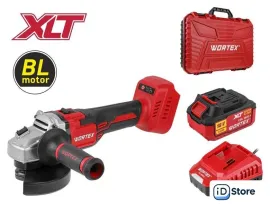 Угловая шлифмашина Wortex CAG 1812 S ALL1 XLT SET 2329179 (с 1-им АКБ, кейс)