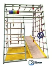 Детский спортивный комплекс Вертикаль Веселый малыш Next (горка, мягкие бортики, фисташковый)