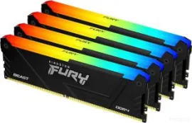 Оперативная память Kingston FURY Beast RGB 4x32ГБ DDR4 3600 МГц KF436C18BB2AK4/128