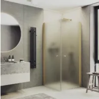 Душевой уголок MaybahGlass 80x80x198 / MGY-1293-3 (сатин стекло/золото)