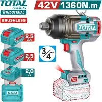 Гайковерт Total TIWLI421362 (с 2-мя АКБ, кейс)
