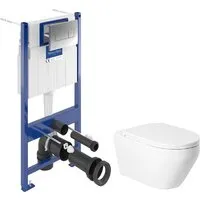 Унитаз подвесной Saniteco KW-9009W Villeroy Boch Viconnect Pro S 92122869 (кнопка хром)