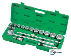 Набор трещотка с головками Toptul GCAI1701 17 предметов