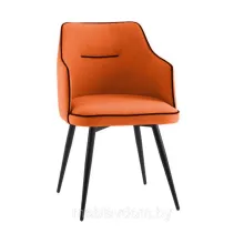 Стул "Лорис" бренди 17 (orange)/кант черный/каркас черный