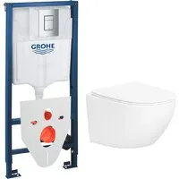 Унитаз подвесной Lauter Sulzdorf GROHE Rapid SL 38772001 панель GROHE 37131000 (белый с микролифтом)