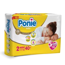 Подгузники  детские Турецкие Ponie Baby Mini (3-6 Кг), большая упаковка