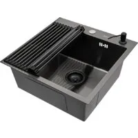 Кухонная мойка ARFEKA ECO AR мойка 500500, роллер-мат, дозатор Black