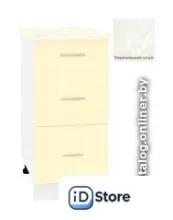 Шкаф напольный Кортекс-мебель Корнелия Лира НШ40р3ш (венге светлый/королевский опал)