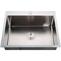 Кухонная мойка GranFest Metal нержавеющая сталь AISI 304 GF-6045 (с сифоном)