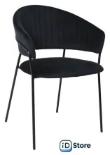 Стул с подлокотниками Алвест AV 433 (черный бархат H-75/черный)