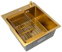 Комплект ARFEKA ECO AR мойка 450500, коландер, дозатор GOLD