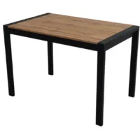 Обеденный стол M-City Этно 112 / 480M06208 (дуб вотан/черный каркас)