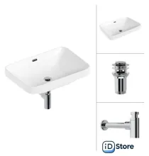 Умывальник Lauter 21441B клапан 21190CH сифон 21635CH (хром)