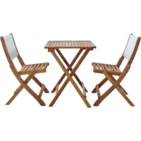 Комплект садовой мебели National Tree Company из акации / TP2103.0.3 (3 предмета)
