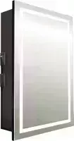 Шкаф с зеркалом для ванной Silver Mirrors Munchen-Anthracite 428x728 / LED-00002667