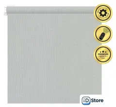 Рулонная электроштора НеоФьюжен Оливия 250х250 левая (серый, белая фурнитура)