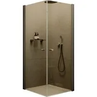 Душевой уголок MaybahGlass MGY-1297-2 (бронзовое стекло/бронзовый)