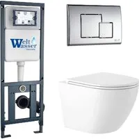 Унитаз подвесной Saniteco KW-9003W Rimles WeltWasser Marberg 410 Marberg 507 SE CR