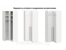 Шкаф угловой Эккервуд Белый Двери ЛДСП