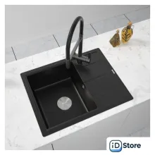 Кухонная мойка ZorG Rock 65 Premium black metallic