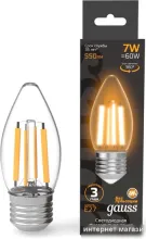 Светодиодная лампочка Gauss Filament Свеча 7W 550lm 2700К Е27 LED 1/10/50 103802107