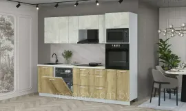 Готовая кухня Мила Лайт 2,6-ПМ1 (посудомойка пенал под духовку)