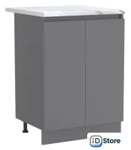 Шкаф напольный Артём-Мебель Мэри 600мм СН-114.230 (серый графит)