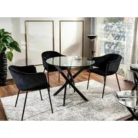 Кухонный стол Signal Agis AGISC (прозрачный/черный матовый)