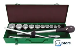 Набор трещотка с головками Toptul GCAD1406 14 предметов