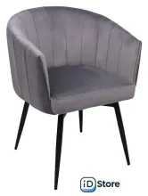 Стул AksHome Melon (серый велюр/черный)